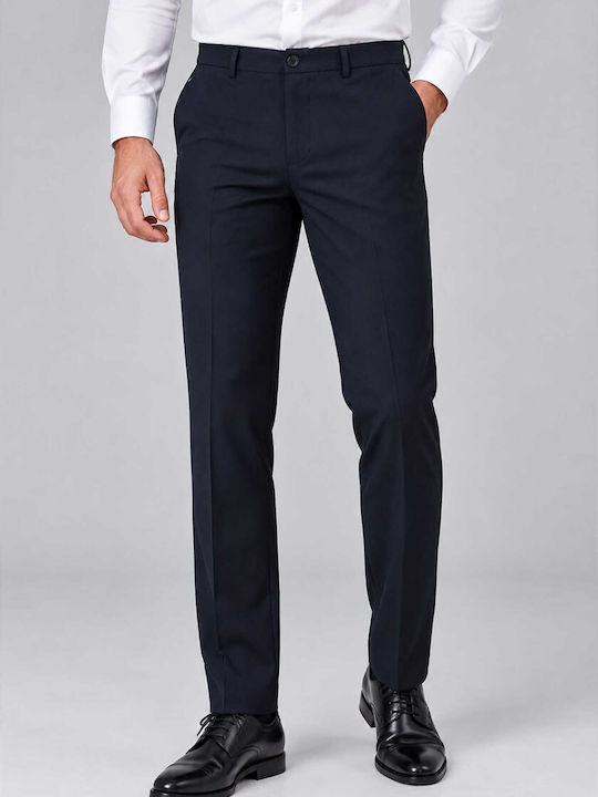 Men's Chino Trousers Slim Fit Dark Blue
