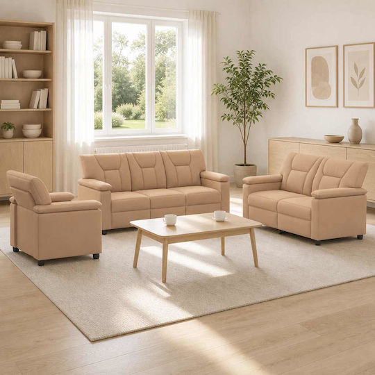 Wohnzimmermöbel-Set 3-Sitzer & 2-Sitzer & Sessel