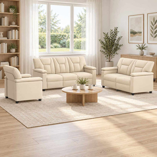 Living Room Furniture Set 3-Seater & 2-Seater & Armchair