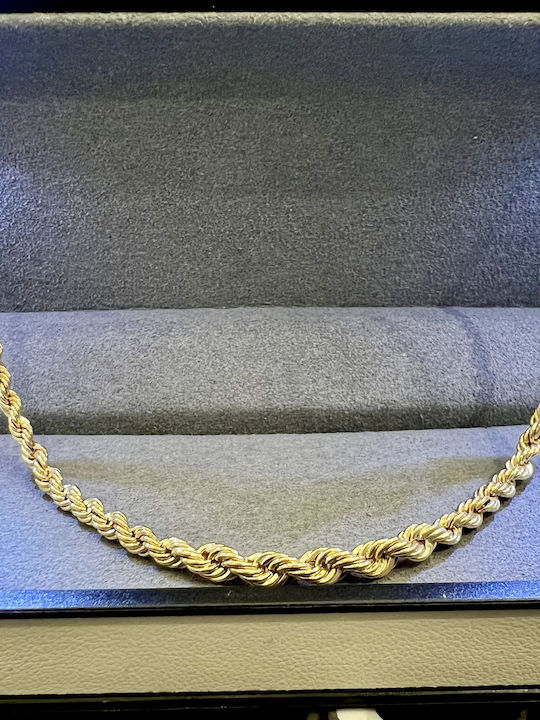 Colier de Gât Răsucit pentru Femei, din Aur de 14K, Lungime 45 cm