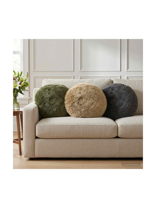 vidaXL Heerlen Fleece Sofa Cushion Green 30x30 cm