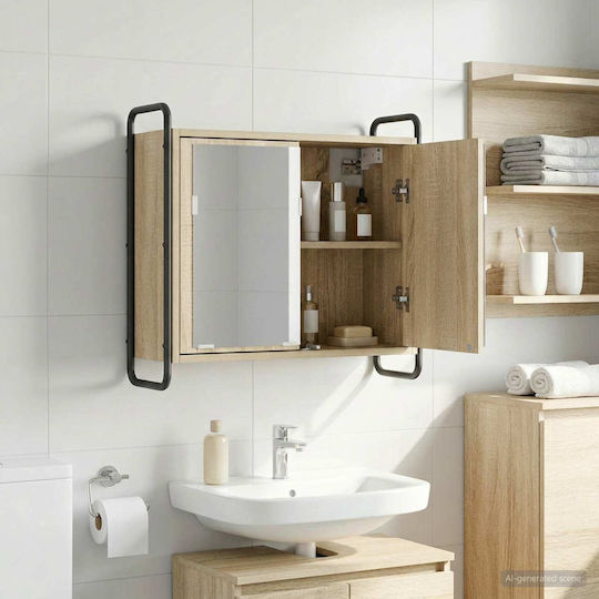 vidaXL Dulap de Baie 64x20x56.5 cm Sonoma