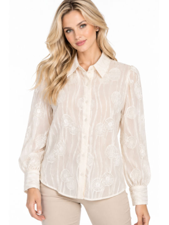 Long Sleeve Women's Beige Shirt WG-FY-9246-27SH-Beige