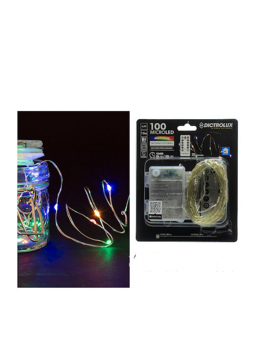 Bunte LED-Lichterkette mit Batteriebetrieb