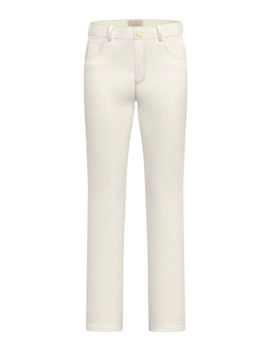 Marella Pantaloni Jeans pentru Femei Slim Ecru