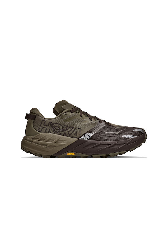 HOKA Speedgoat 7 Pantofi Sport de Trail Running pentru Bărbați Antique Olive / Black