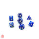 Set de Zaruri Albastre cu Numere Albe, cu Săculeț, RPG Dungeons & Dragons Pathfinder Wargames