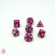 Set de Zaruri Mov cu Numere Albe și Săculeț RPG Dungeons & Dragons Pathfinder Wargames
