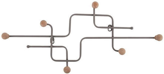 5Five Grey Metal Wall Hanger 26.5x26.5x4cm 5Five Grey Metal Wall Hanger 26.5x26.5x4cm