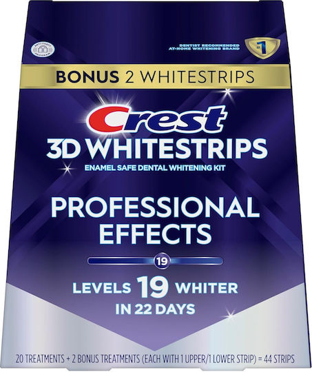 Crest 3D White Benzi Pentru Albirea Dinților 22 Bucăți