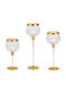 keleman Set Glas-Kerzenhalter in Transparent 9x9 cm 3 Stück