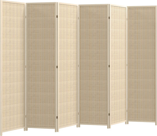 HomCom Декоративен Дървен Параван 270x180cm