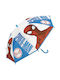 Arditex Kids Curved Handle Transparent Umbrella with 82 cm Diameter