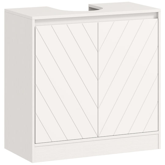 HomCom Πάγκος χωρίς Νιπτήρα Μελαμίνη Μ60xΒ30xΥ59.8cm Λευκό
