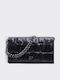 City Girl Croco Γυναικείο Clutch Croco Μαύρο