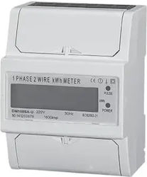 Eurolamp Digitales Einphasiges Hutschienen-Messgerät für Elektroverteiler 147-02065 Eurolamp Digitales Einphasiges Hutschienen-Messgerät für Elektroverteiler 147-02065