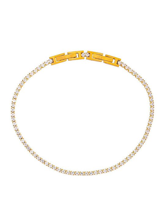 Excite-Fashion Women's Riviera Bracelet in Gold-Plated Stainless Steel with Zircon