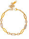 Excite-Fashion Women's Gold Plated Stainless Steel Chain Bracelet