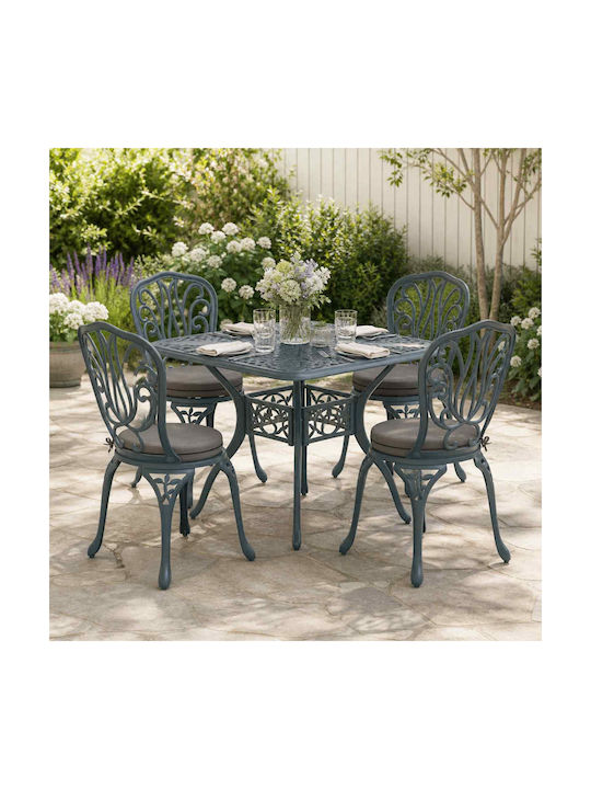 vidaXL Soest Round Garden Chair Cushions Anthra...