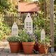 vidaXL Garden Support 3 Pcs 41 x 10 x 0.08 cm White