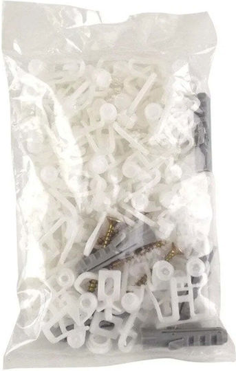 Domoletti Ceiling Curtain Track Hook Set for 2/3 Tracks