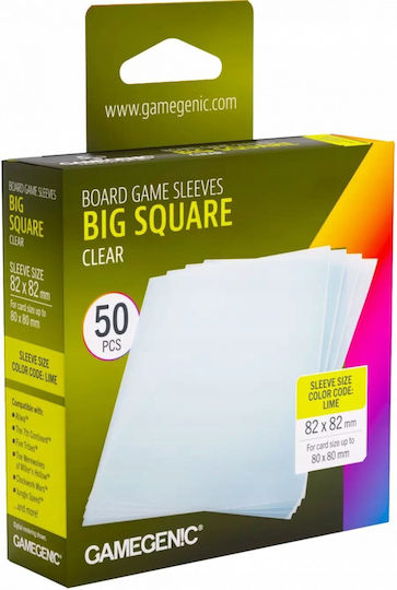 Gamegenic Folii pentru Cărți de Joc Pătrate Gamegenic, 50 Bucăți, Transparente