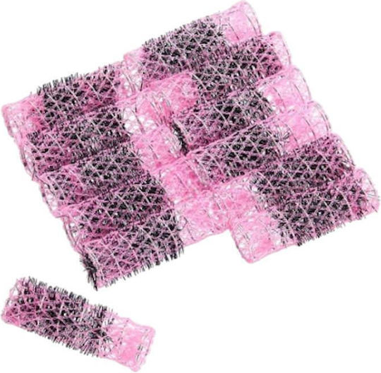 Niobe Professional Wire Mesh Rollers 20mm in Pink 12 Pieces