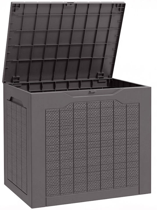 Outsunny Brown Polypropylene Outdoor Storage Box L56xW41xH50cm