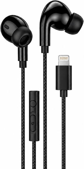 Hoco Dm48 In-ear Handsfree Earphones with Lightning Plug Black