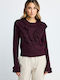 Women's Long Sleeve Purple Sweater
