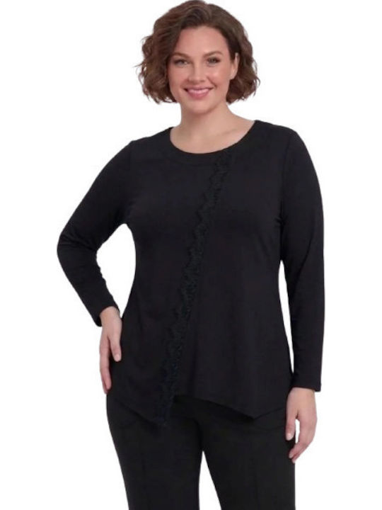 Women's Long Sleeve Black Blouse