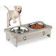 Relaxdays Dog Feeder & Waterer 2 x 750 ml 21 cm