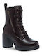 Damen Stiefeletten mit Hohem Absatz Braun