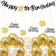 Dekorationsset zum 60. Geburtstag mit Banner und Ballons in Schwarz und Gold Set