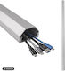 Maclean Silver Aluminum Cable Cover Channel 33x18x750mm Mctv-897 S