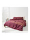 Kentia Esra Single Fitted Sheet Set 90x200+35cm Burgundy (3 Pieces)