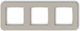 Mini Universal Triple Frame Rounded Plastic Taupe 60mrtz-3