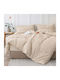 Saray Home Single Duvet Cover Set 160x240cm with Pillowcase Beige