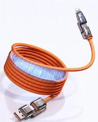 Hyperloq Braided USB to Cable Orange 1.2m 54649622593874
