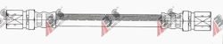 Fiat 126 72-90 Rear Flexible Brake Line 4167824
