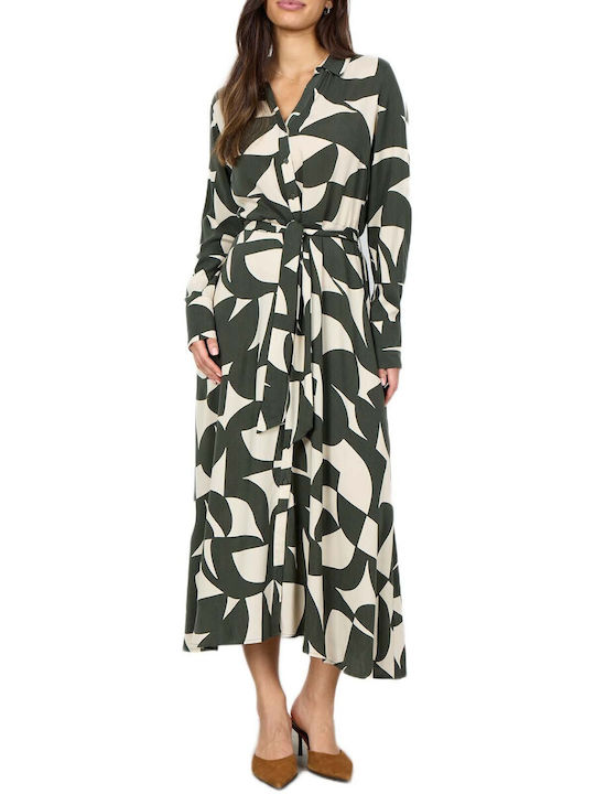 Soya Concept Rochie Cămașă Maxi Verde
