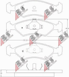 Brake Pads Kia Sephia 93-96 23266.18.0 Brake Pads Kia Sephia 93-96 23266.18.0