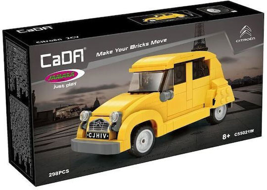 CaDA Bricks Cuburi de construit educative Citroën 2CV 1:24 pentru vârsta de 8+ ani 298 de piese