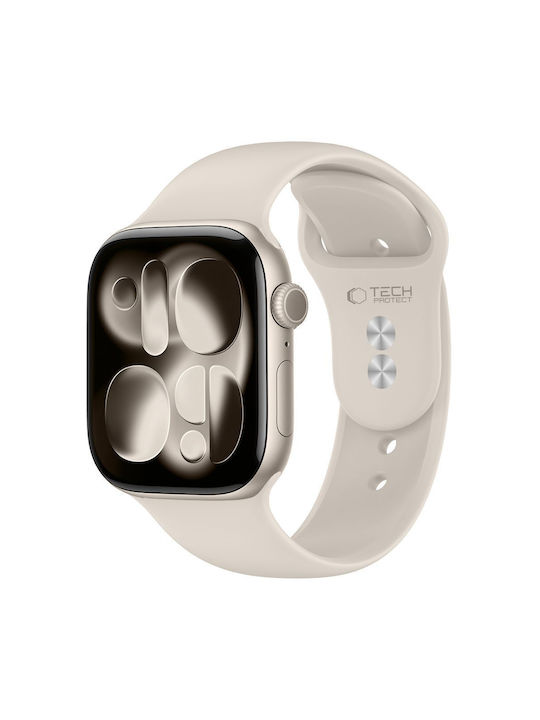 Tech-Protect Λουράκι Σιλικόνης Μπεζ (Apple Watch 44/45/46mm/Ultra 49mm)