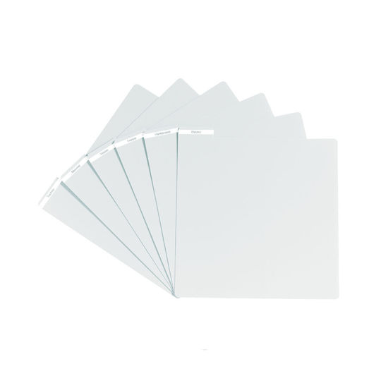 Glorious Set de 6 Separatoare pentru Discuri de Vinil Albe