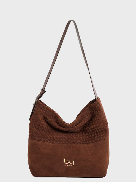 Byblos Compass Women's Hobo Bag Suede Brown BYB...
