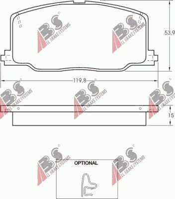 Bremsbeläge Toyota Camry 87–92 Sensor 21372.15.0