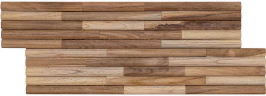 3D Wall Panels Solid Wood Beige 55x20x2 cm 10 pcs