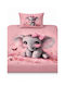 Comfort Single Cotton Sheet Set Pink 260x160cm 3 Pieces