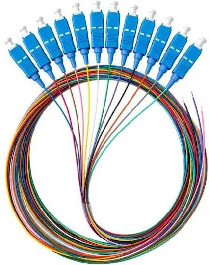 Alantec Sm 1j 9/125 Sc Connector Pigtail 2 M “easy Strip” Pack 12 Multicolor Foi-sc-9sm-2-op